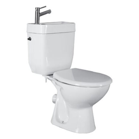 Combi pack WC + Lave-main intégré AQUARINE - 821234 - Blanc