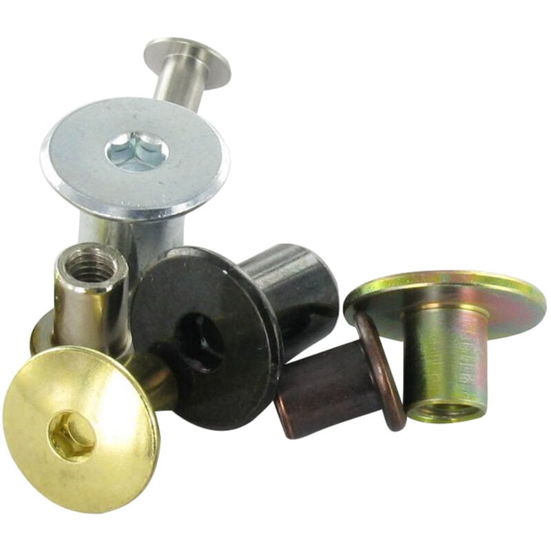 Combifix Ecrou relieur Tête plate Diamètre de tête: 15 Diamètre du corps 9 Longueur sous tête 15 M6 Clé de 4 HC4-500 pièces