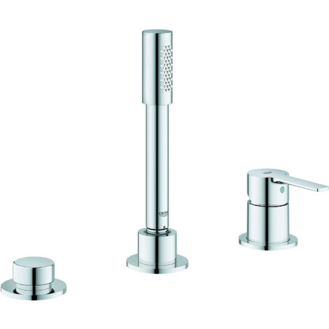 Combinación de bañera monomando Grohe Lineare de 3 orificios, sin