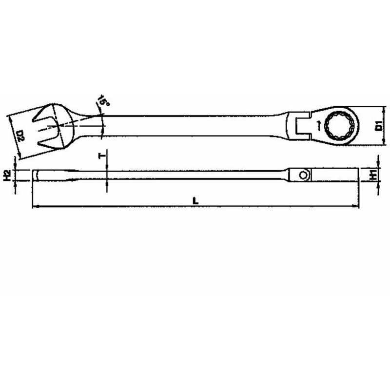 

Tengtools 131890907 Llave Combinada Carraca Articulada 16Mm 600516Rf