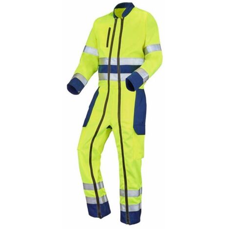 COMBINAISON 2 FAG FLUO BASE XP JAUNE FLUO / MARINE HAUTE VISIBILITE CEPOVETT - 22-9J81-3047-701   L