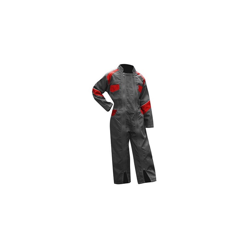 Combinaison de travail agricole enfant gris/rouge Tournesol LMA Couleur Gris/Rouge - Taille Vêtement 14 ans