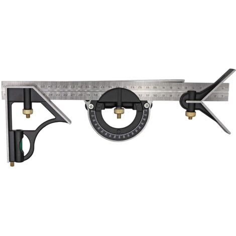 Combinaison 300mm multifonction Reglable Carré Heavy Duty Carré Outils Mesure Kits PréCision Protractor Angle Finder RèGle Carpentry Squares