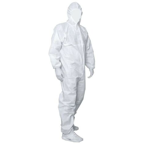 Combinaison à capuche Taille XL Protection poussière produits chimiques Polypropylène BRIXO
