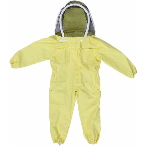 Combinaison Abeille Enfant -Vetement Apiculteur Enfant Combinaison de protection professionnelle pour l'apiculture pour enfants visiteur de ferme d'abeilles protection de l'équipement (M)