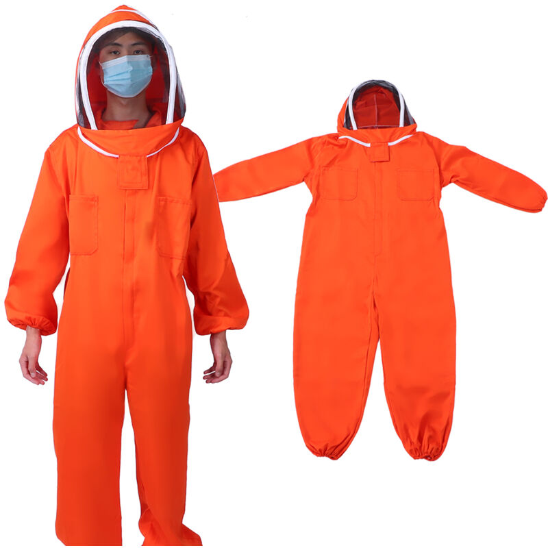 Combinaison Apiculture Orange Taille XXL - Vêtement de Protection Apiculteur, Équipement Apicole Professionnel