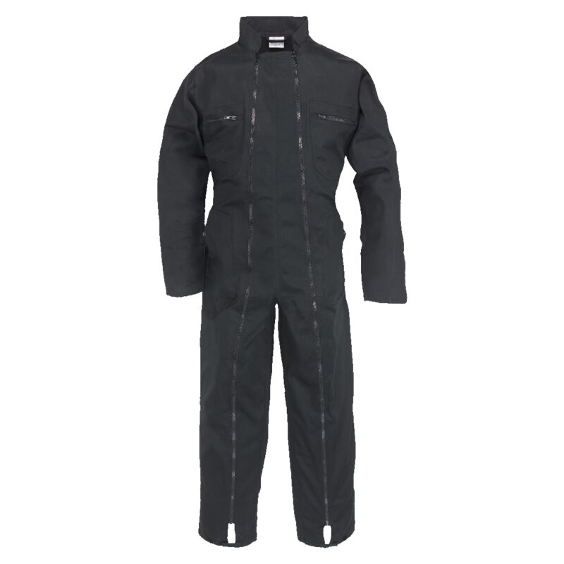 Combinaison Noir 2 zips FACTORY - Polycoton - 245 g/m2 - COVERGUARD S