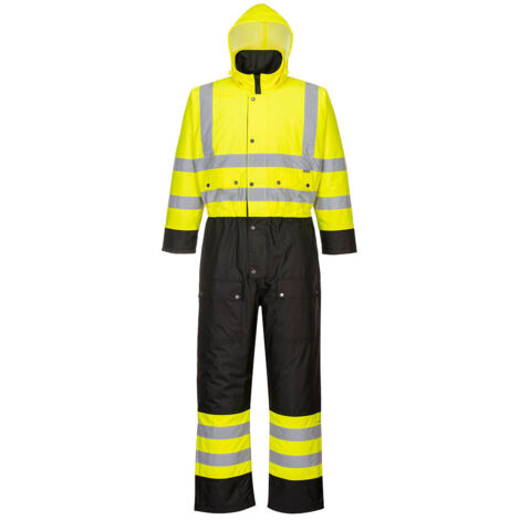 Combinaison Contrast Hi-Vis matelassée couleur : Jaune/Noir taille S - PORTWEST