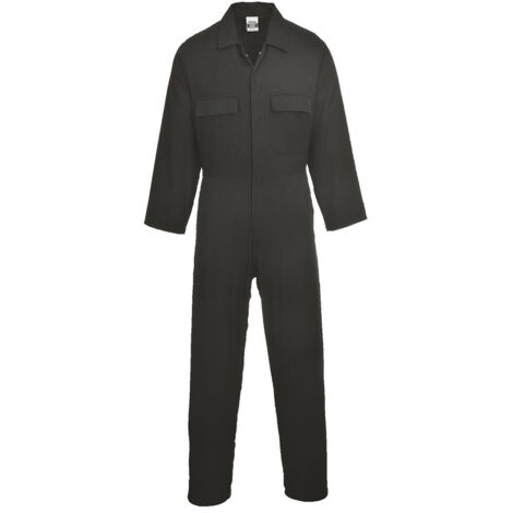 Combinaison Coton Euro Work couleur : Noir taille L - PORTWEST