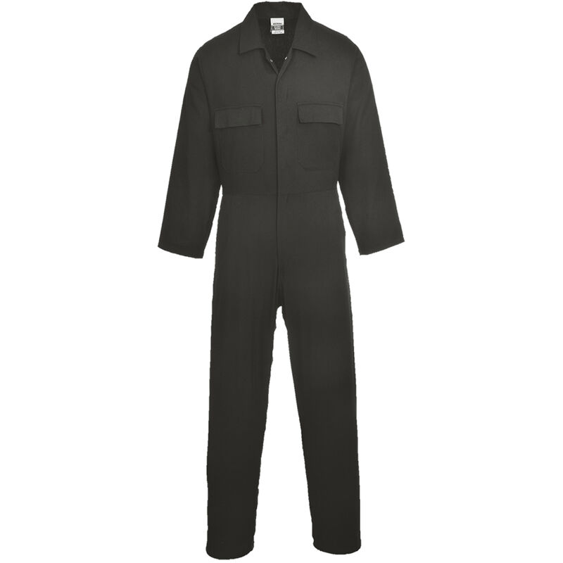 Portwest Overall Baumwollkombination Euro Work Schwarz Xl - Fr(50-52) - Uk(40-41)