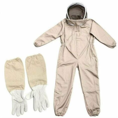 Combinaison d'apiculteur professionnelle avec voile autoportant L marron