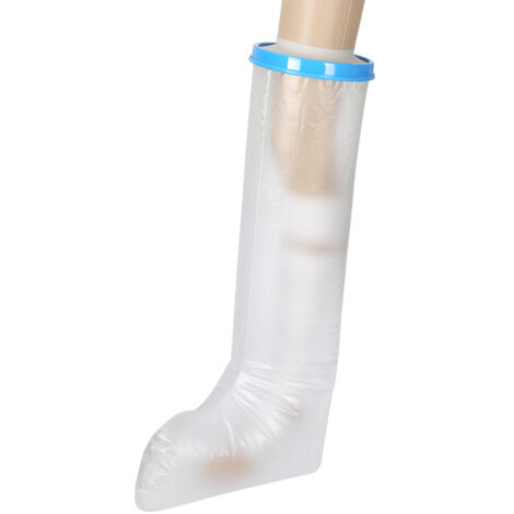 Combinaison de bain adulte manches longues bleue avec manchons de protection PP et anneau, modèle SL H2103 jambes longues 65cm