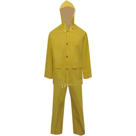 Combinaison de pluie 2 pcs imperméable résistant à capuche XXL CFW67096