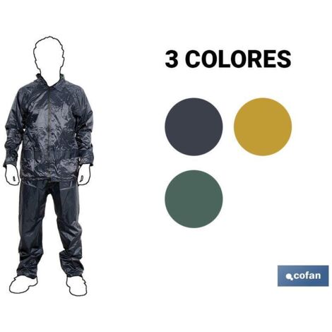 Combinaison de pluie bleu marine, 100 % imperméable, polyester/PVC, taille XXL