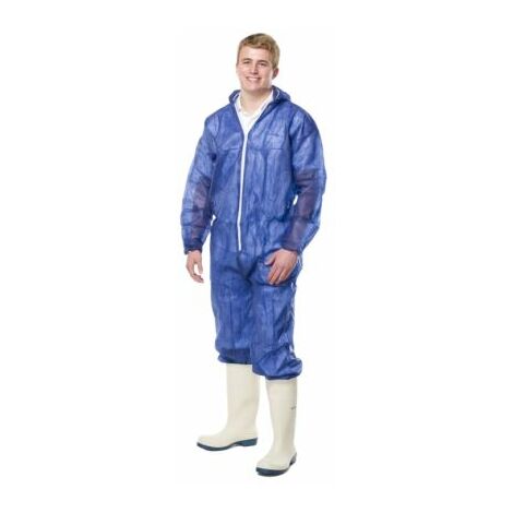 Combinaison de protection à capuche RS PRO, XL Mixte en Polypropylène Bleu ( Prix pour Boîte de 50 )