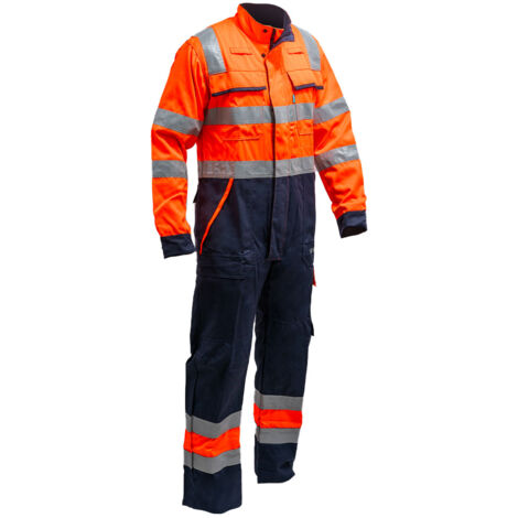Combinaison de protection haute visibilité orange 44-46 – Protection contre arcs électriques, chaleur et produits chimiques – Norme EN 20471 – Sioen