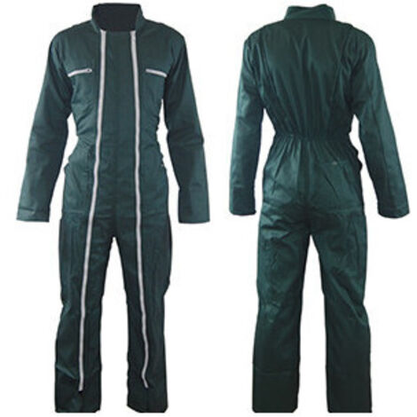 Combinaison de travail 2 zips verte Taille M 44/46, 65% polyester, 35% coton - COVERGUARD