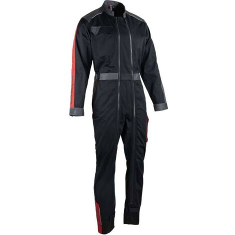 Combinaison de travail double fermeture Ship noir/gris - Facom - Taille Vêtement 2XL