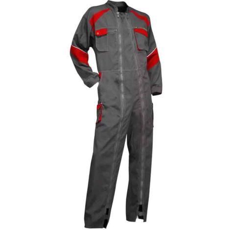 Combinaison de travail double zip bicolore homme LUZERNE LMA Gris Foncé XL