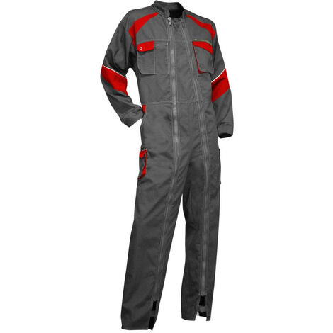 Combinaison de travail double zip bicolore homme LUZERNE LMA Gris Foncé 4XL
