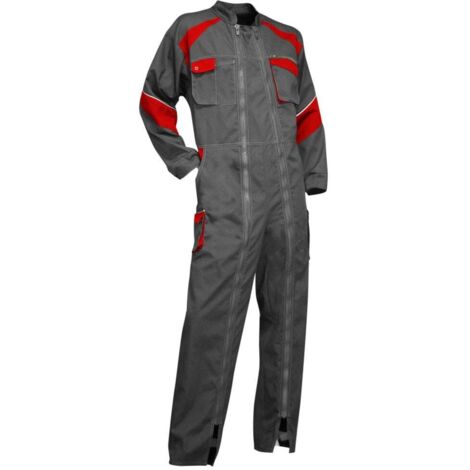 Combinaison de travail double zip bicolore homme LUZERNE LMA Gris Foncé 5XL