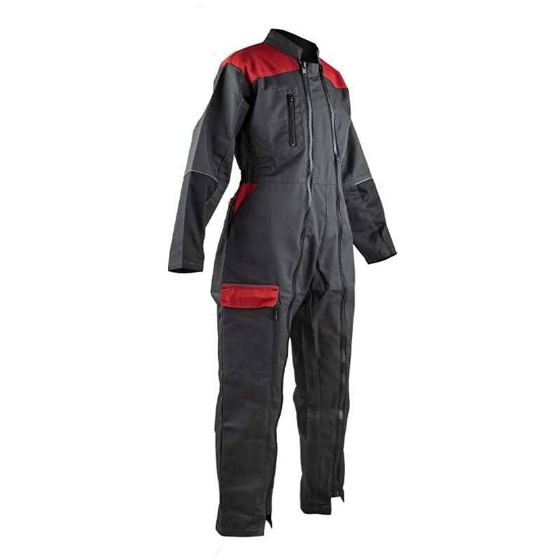 Combinaison de travail agricole enfant Elfe LMA Couleur Gris/Rouge - Taille Vêtement 10 ans