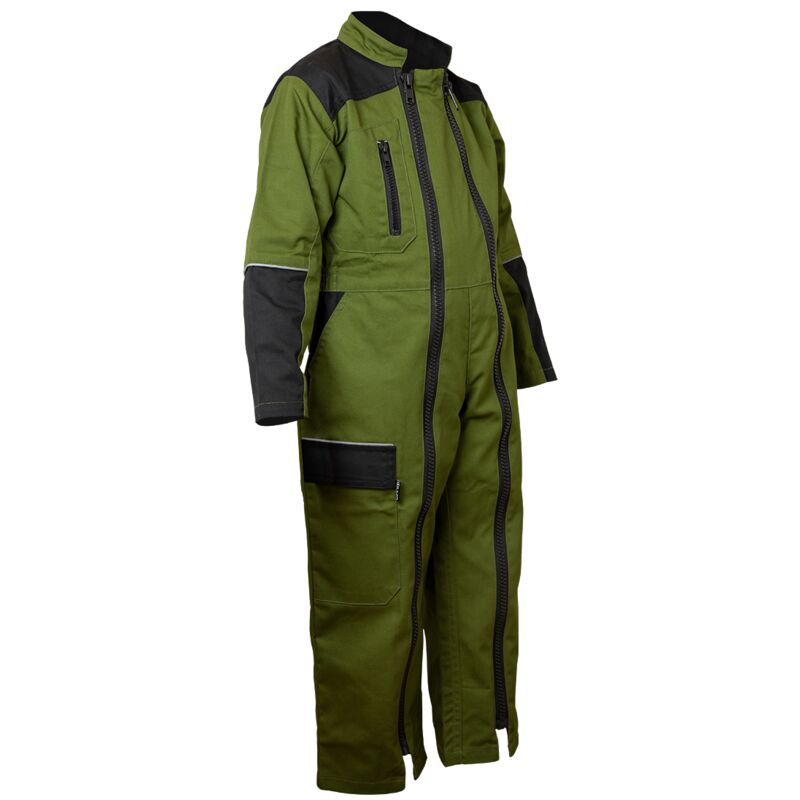Combinaison de travail agricole enfant vert/noir Zéphyr LMA Couleur Vert/Noir - Taille Vêtement 12 ans