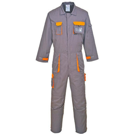 Combinaison de travail Multipoches Portwest CONTRAST TEXO Gris / Orange S