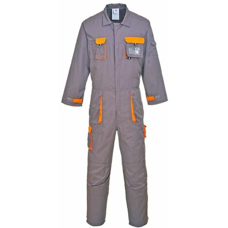 Combinaison de travail Multipoches Portwest CONTRAST TEXO Gris / Orange