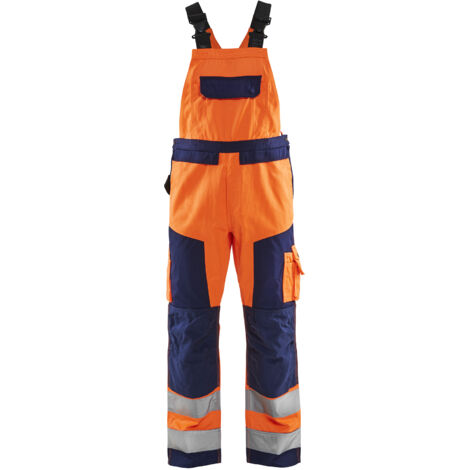Combinaison de travail sans manches haute visibilité 2660 - Orange fluo/Marine 48