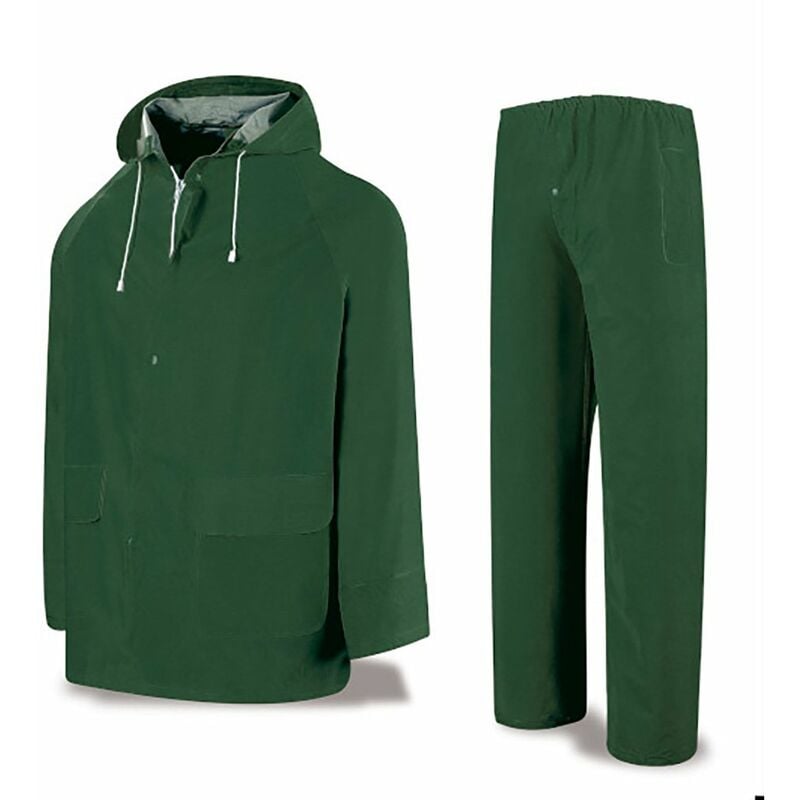 Meteo - Combinaison étanche pvc/pol vert 0,32 taille : xxl