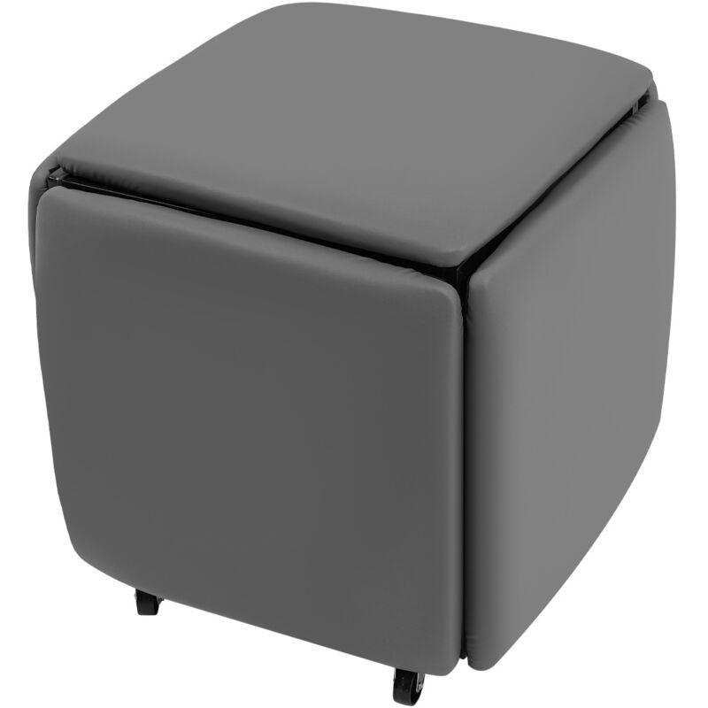 Combinaison empilable canapé-fauteuil-tabouret 5 en 1 Cube d'assise Repose-pieds en flanelle respirante Accessoires pour la maison Canapé cube créatif