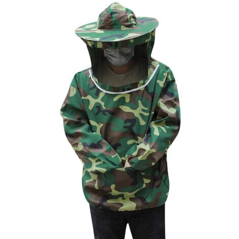 Combinaison et veste d'apiculteur avec voile et chapeau, équipement de protection pour apiculteurs avec fermeture éclair frontale