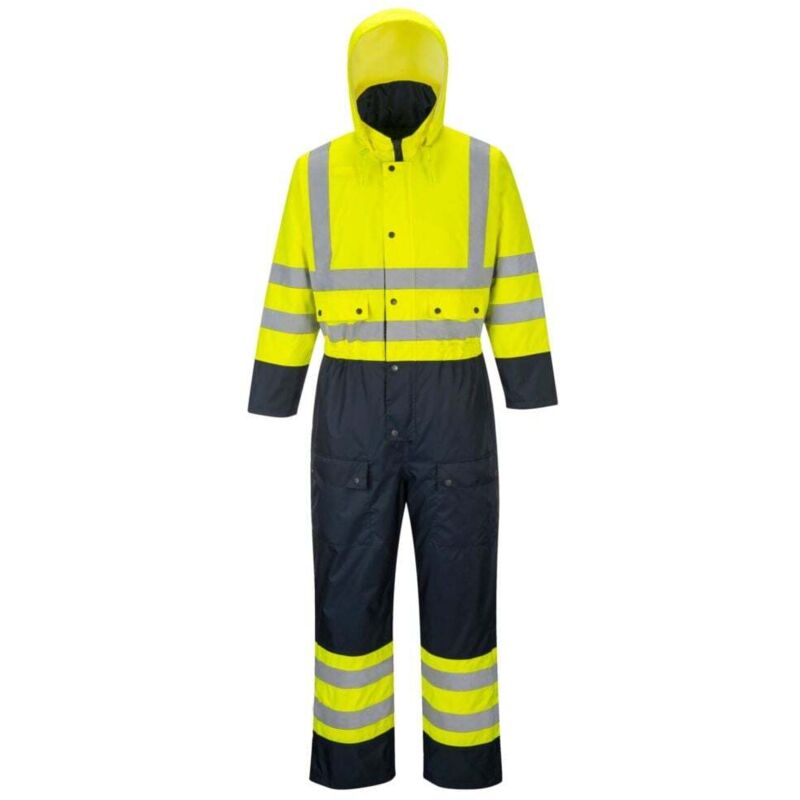 Portwest - Combinaison haute visibilité matelassée Imperméable contrast Jaune / Marine s