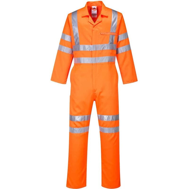 Combinaison de service polycoton Haute-visibilité Orange Tall m - FR(42-44) - UK(32-34)