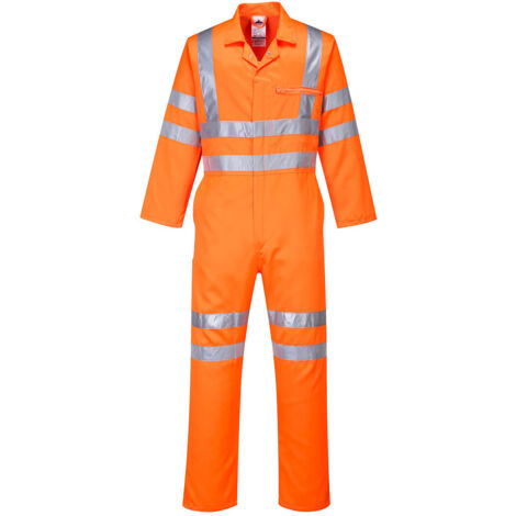 Combinaison Hi-Vis Poly-coton RIS couleur : Orange taille S - PORTWEST
