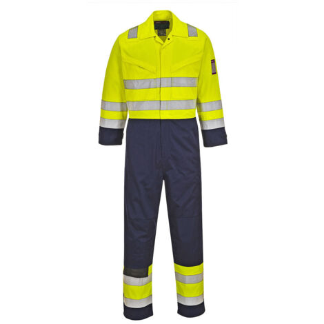 Combinaison HV MODAFLAME couleur : Jaune/Marine taille 5XL - PORTWEST