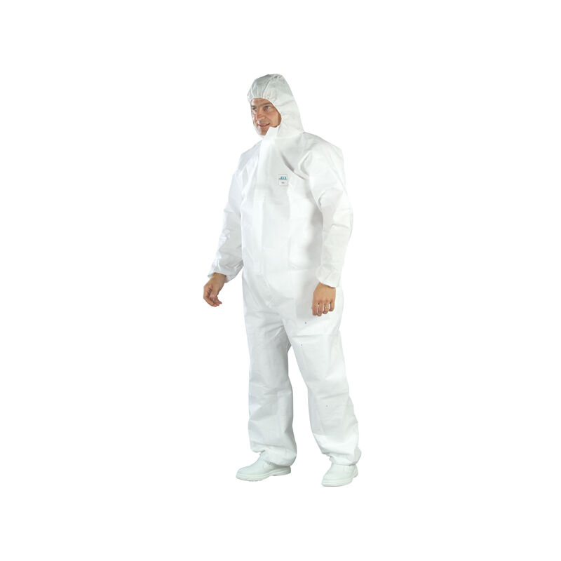 Coverguard - Lot de 25 - Combinaison jetable avec capuche sms Blanc - sms l
