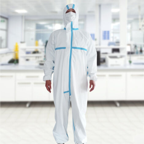 Combinaison jetable de protection 3XL pour laboratoire et industrie avec capuche
