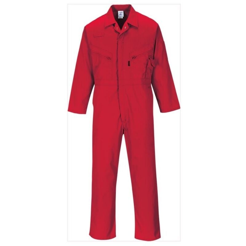 Portwest - Combinaison Liverpool à zip couleur : Rouge taille m