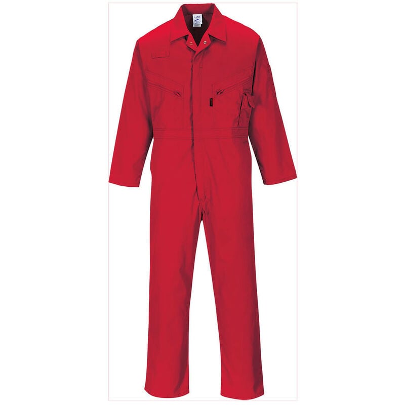 Portwest - Combinaison Liverpool à zip couleur : Rouge taille xxl