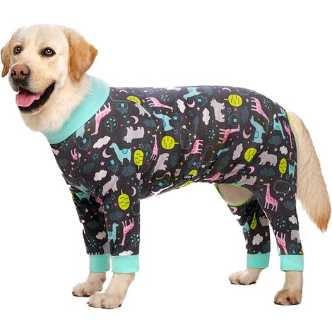 Combinaison pyjama pour chien, vêtements légers pour chien Pjs Vêtements Onesies, chemise pour chiens de grande taille après la chirurgie