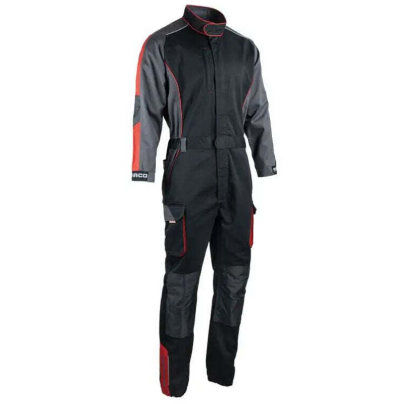 Combinaison simple zip Facom Racer Noir/Gris/Rouge Taille xxxl - FXWW4010E-XXXL