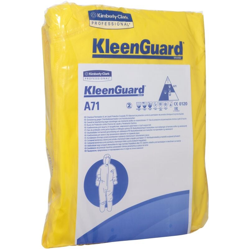 Combinaisons jetables à capuche Kimberly Clark KleenGuard® A71,Taille xl Unisexe en Tissu tissé, Jaune ( Prix pour 1 )