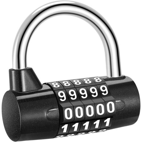 Combination combination lock, 5-digit combination padlock, waterproof anti-rust, security padlock for locker, toolbox, fencing, bicycle, etc.