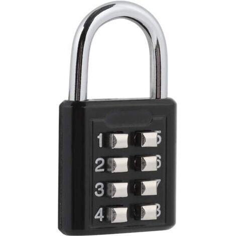 Combination Padlock, Security Code Padlock with 8 Digit Locking Code for Hand Luggage