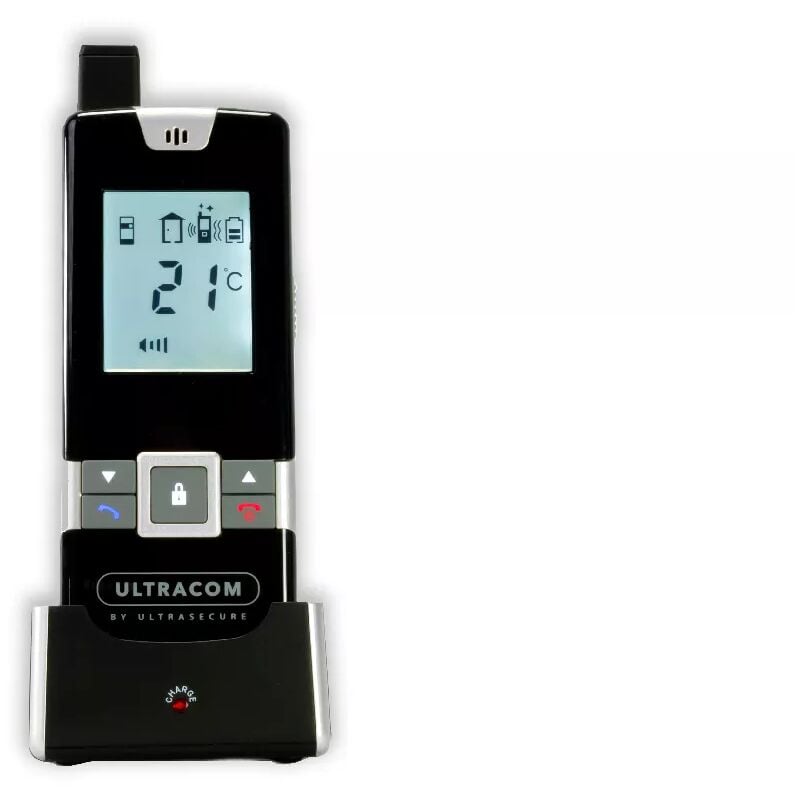 Ultra Secure - Combiné 600 mètres supplémentaire mobile sans-fil longue portée écran bleu pour les interphones UltraCOM2 & UltraCOM3
