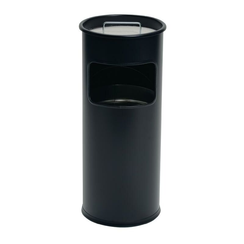 Durable - Combiné cendrier-poubelle D.260xH620 mm noir tôle d'acier