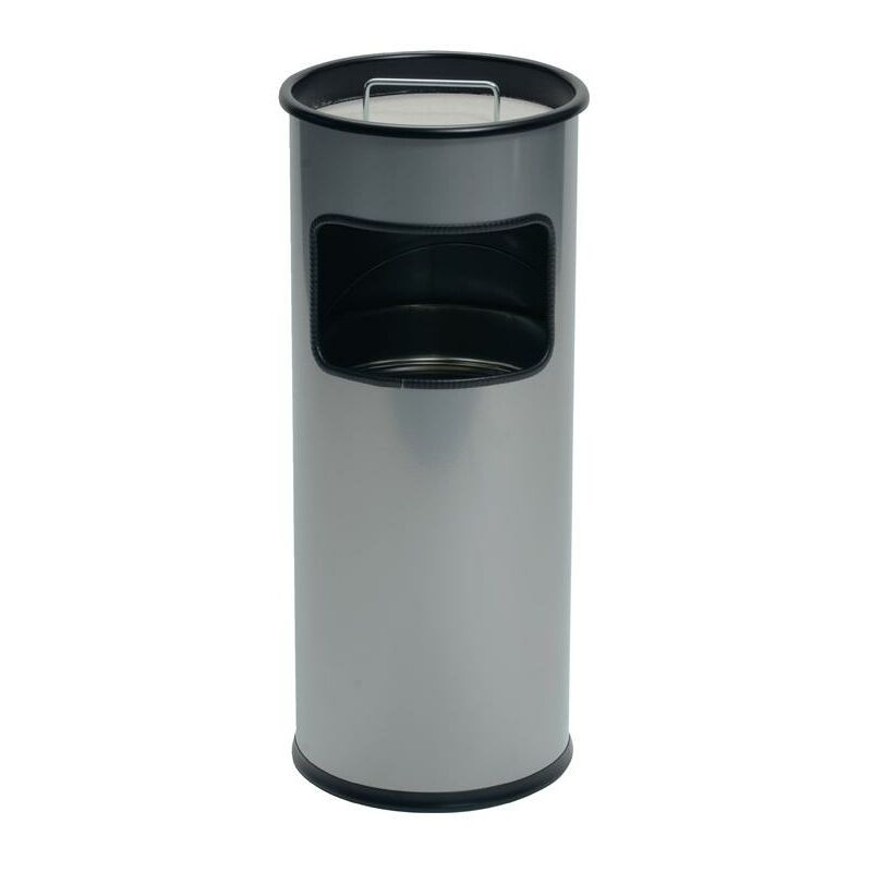 Durable - Combiné cendrier-poubelle D.260xH620 mm argent tôle d'acier