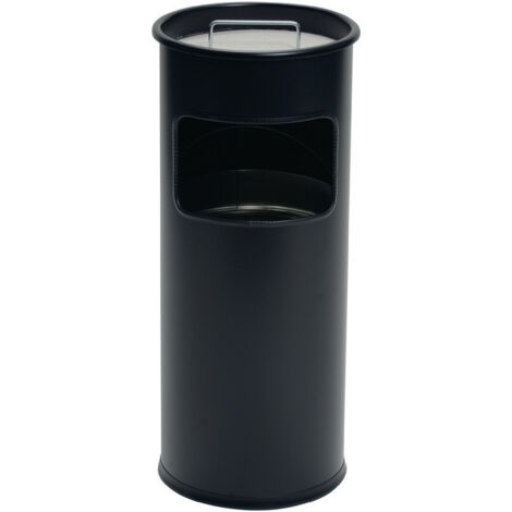 Combiné cendrier-poubelle D.260xH620 mm noir tôle d'acier DURABLE